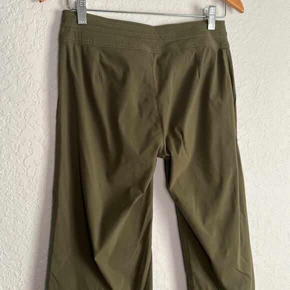 Lucy Olive Green Crop Stretchy Athletic Pants Drawstring Yoga Loungewear Size XS - Picture 3 of 6
